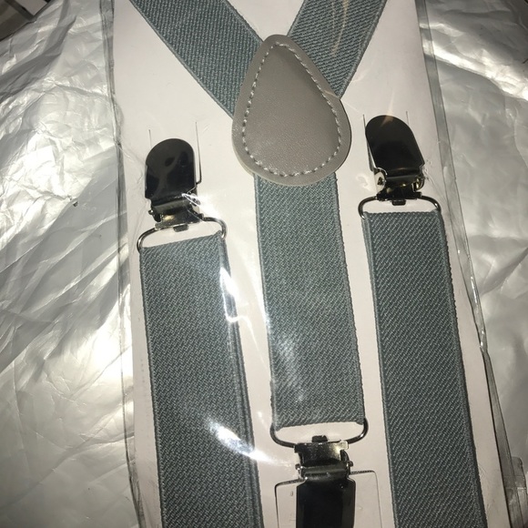 Ici Grey BOYS SUSPENDER & BOW TIE SET - *NWT* - Picture 1 of 4